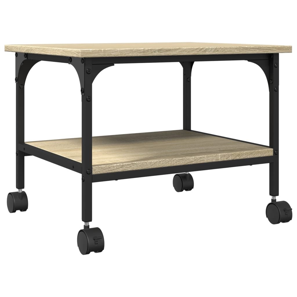 vidaXL 2 szintes sonoma tölgy színű nyomtatóállvány 50 x 40 x 38 cm