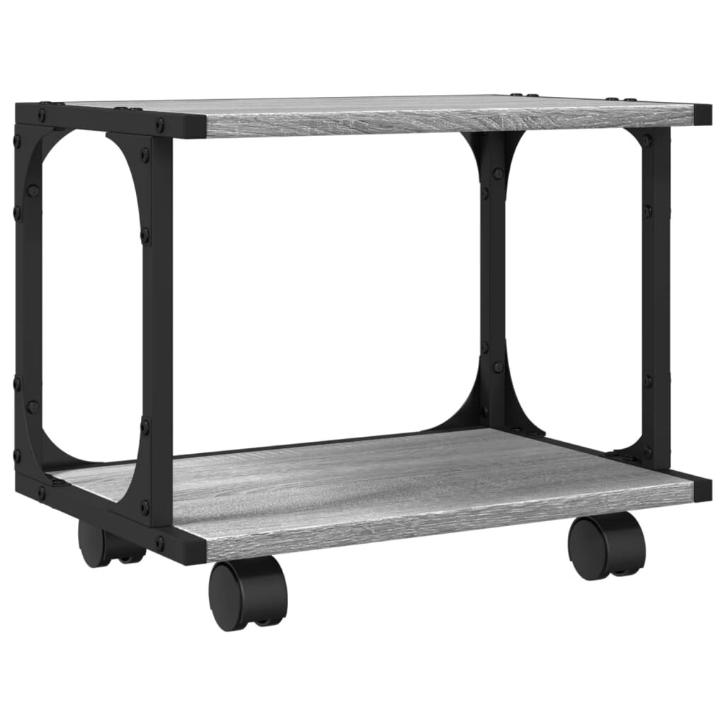 vidaXL 2 szintes szürke sonoma színű nyomtatóállvány 41x28x335 cm