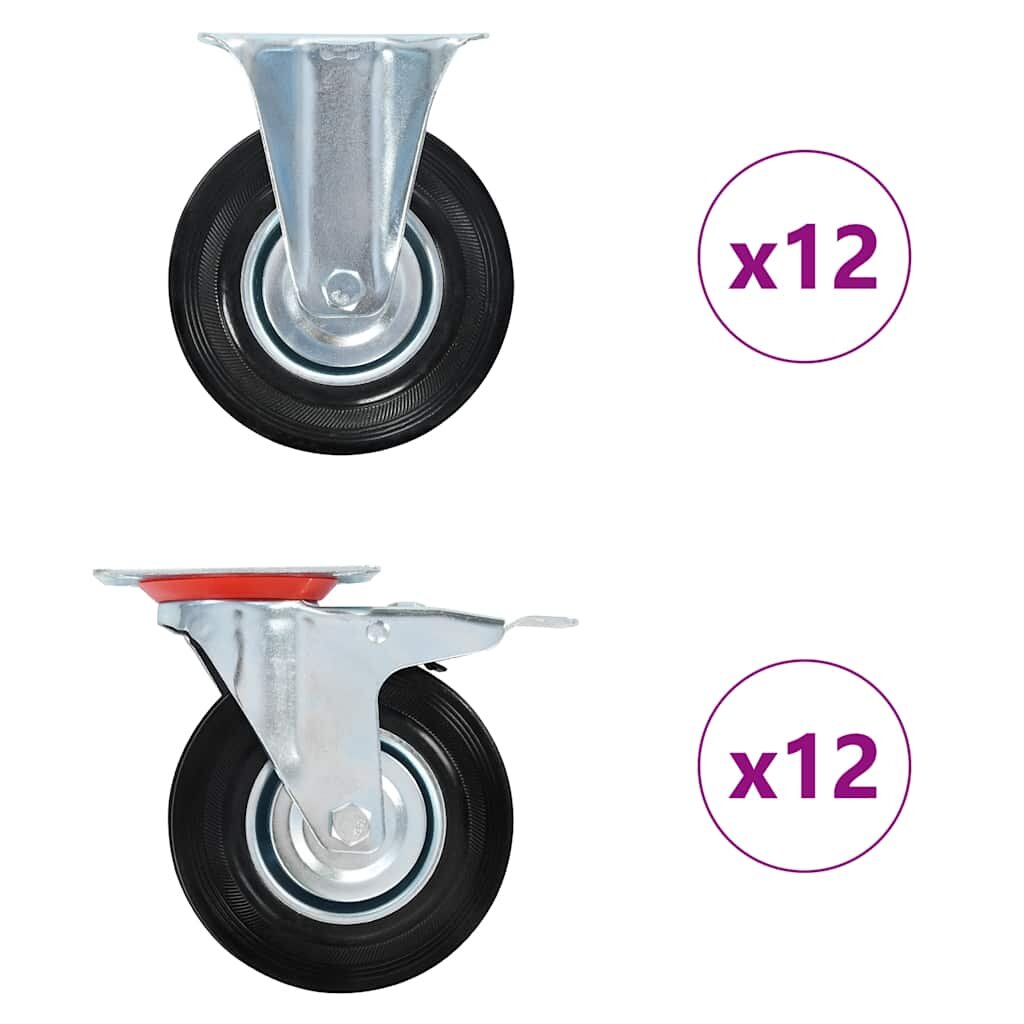 vidaXL 24 darab görgő 125 mm