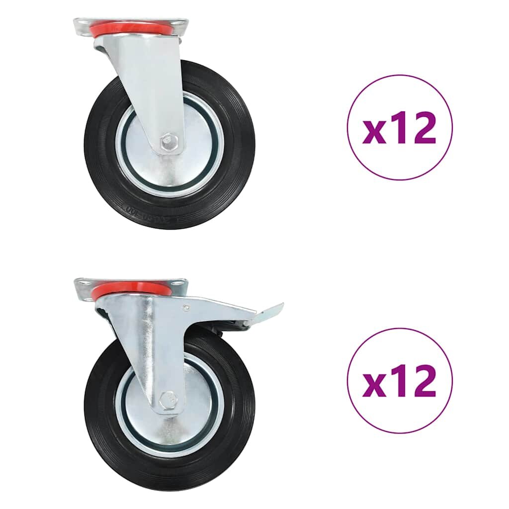 vidaXL 24 darab önbeálló görgő 200 mm