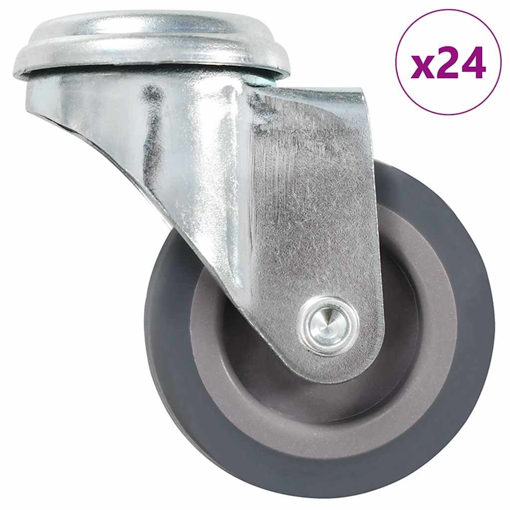 vidaXL 24 db hátfuratos önbeálló görgő 50 mm