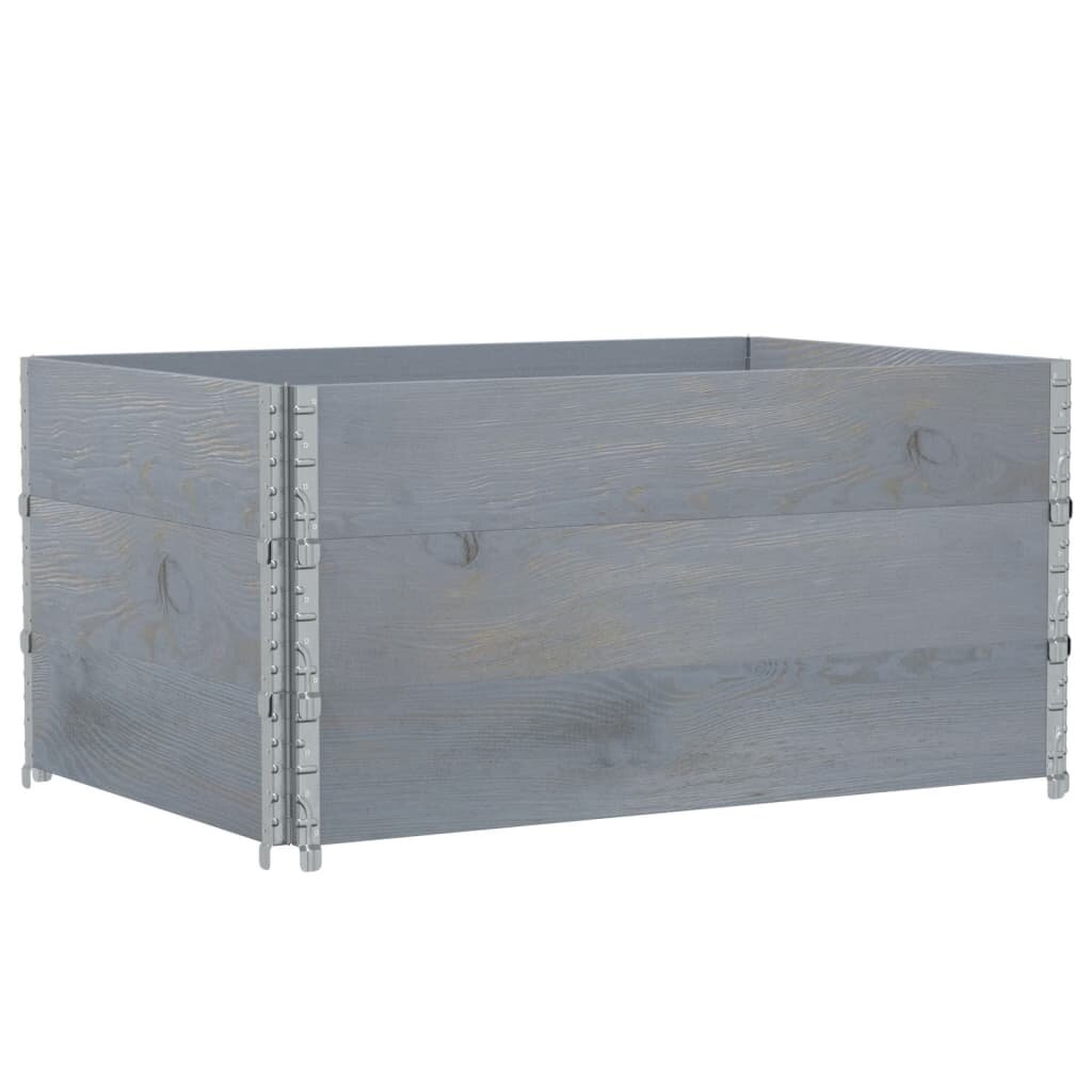 vidaXL 3 db szĂĽrke tĂ¶mĂ¶r fenyĹ‘fa raklapmagasĂ­tĂł 120 x 80 cm