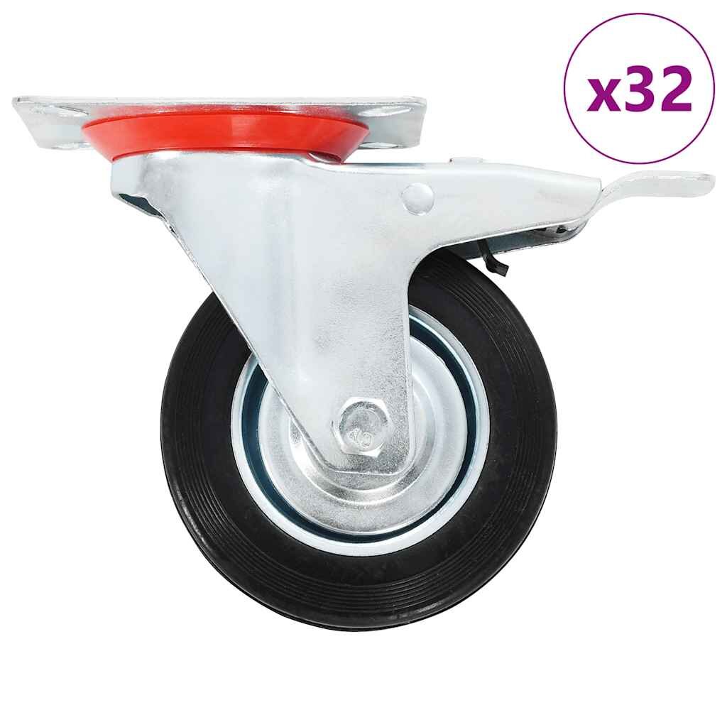 vidaXL 32 darab önbeálló görgő 100 mm