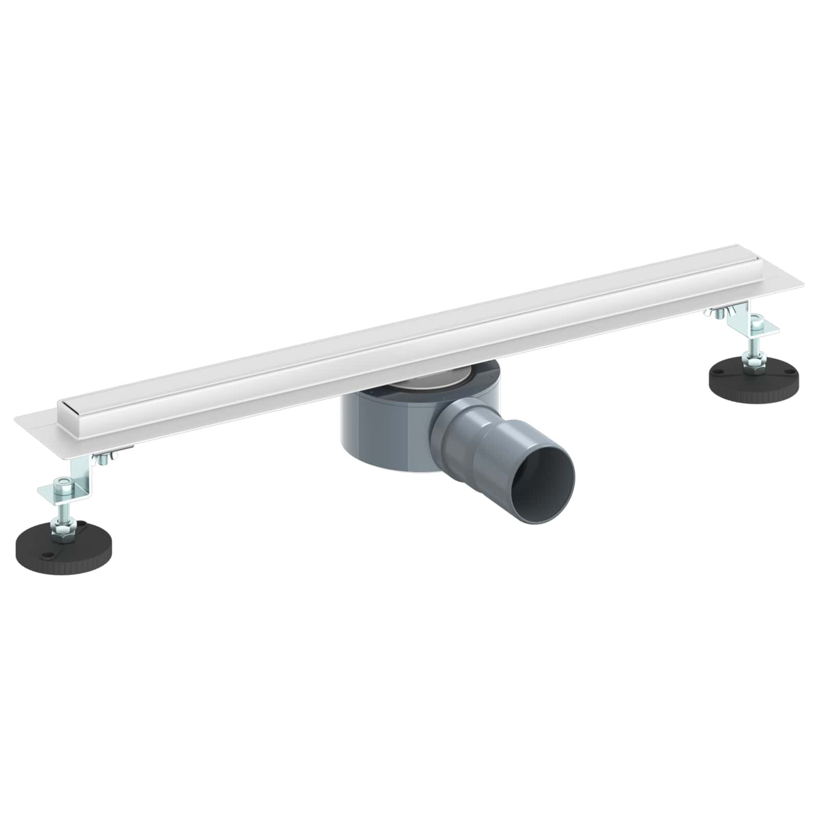 vidaXL 360° zuhany lefolyó vékony modellel Ezüst 50 cm