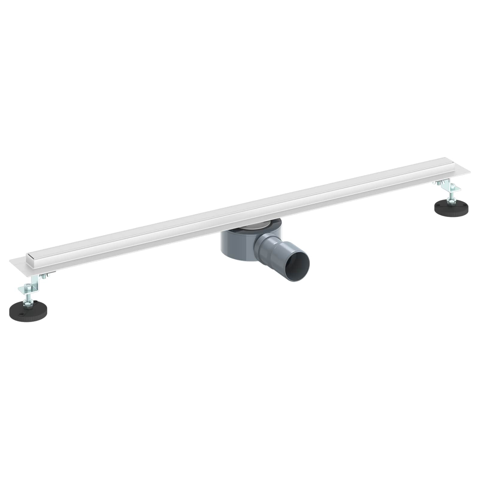 vidaXL 360° zuhany lefolyó vékony modellel Ezüst 80 cm