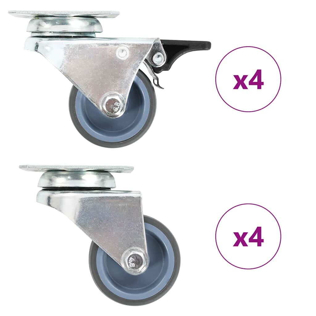 vidaXL 8 db dupla kerekes önbeálló görgő 50 mm