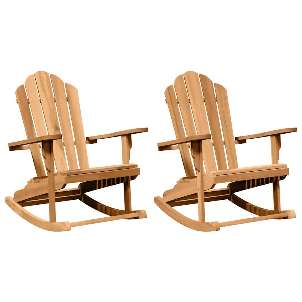 vidaXL Adirondack hintaszék 2 db Barna Tömör tíkfa