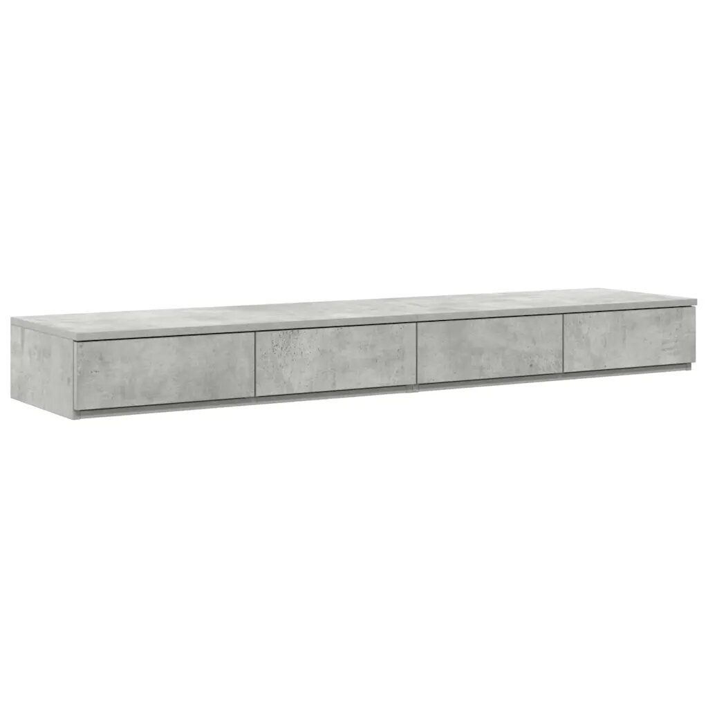 vidaXL Ágyfiókok Beton Szürke 140 x 365 x 165 cm Szerelt Fa