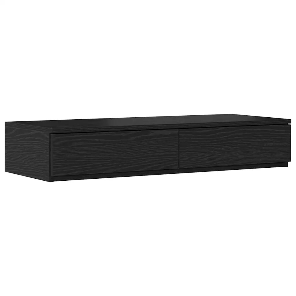 vidaXL Ágyfiókok Fekete tölgy 90 x 365 x 165 cm Szerelt Fa