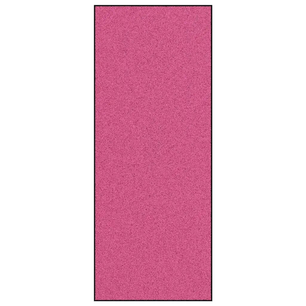 vidaXL Ajtószőnyeg Rózsaszín és Fekete 120 x 300 cm 100% Poliamid