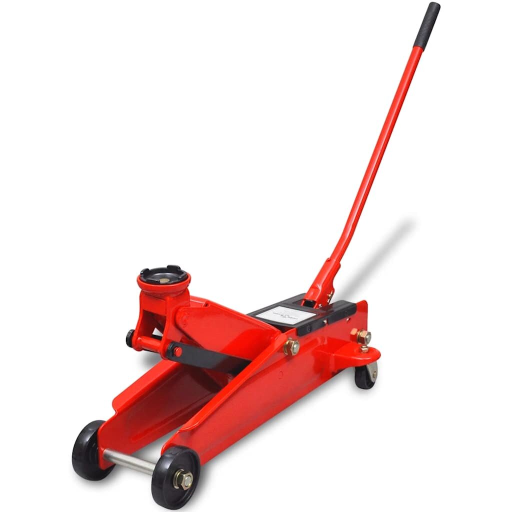 vidaXL Alacsony hidraulikus 3 tonna kapacitású talaj emelő piros
