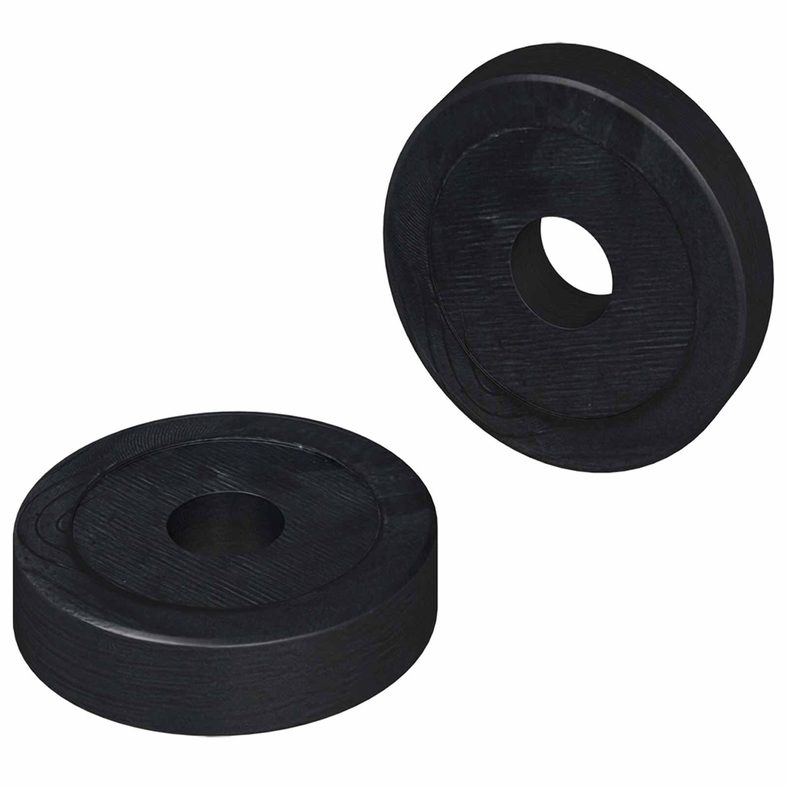 vidaXL alkalmas lapos alátéthez 2 db Fekete ∅15 x 3 mm PVC kopolimer