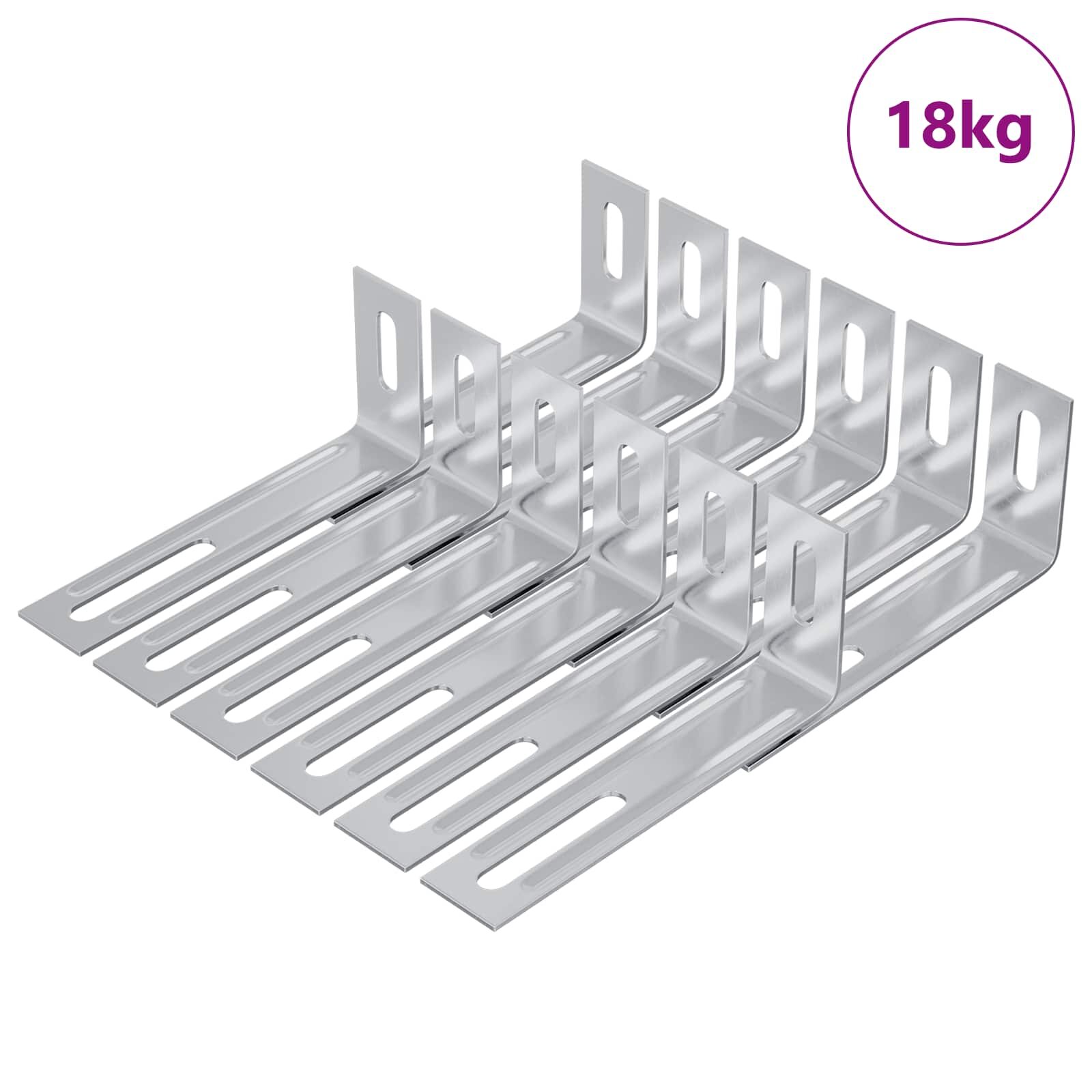 vidaXL Anti Tip konzol 1268 Ezüst 745 x 15 x 32 mm Vas