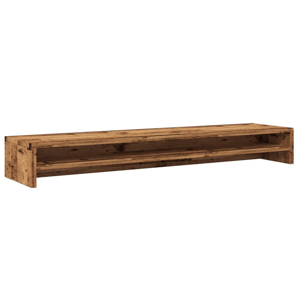 vidaXL antik fa színű szerelt fa monitorállvány 100 x 24 x 13 cm