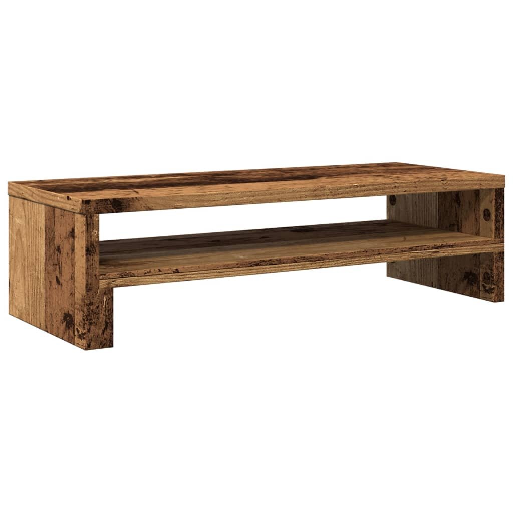 vidaXL antik fa színű szerelt fa monitorállvány 54 x 22 x 15 cm