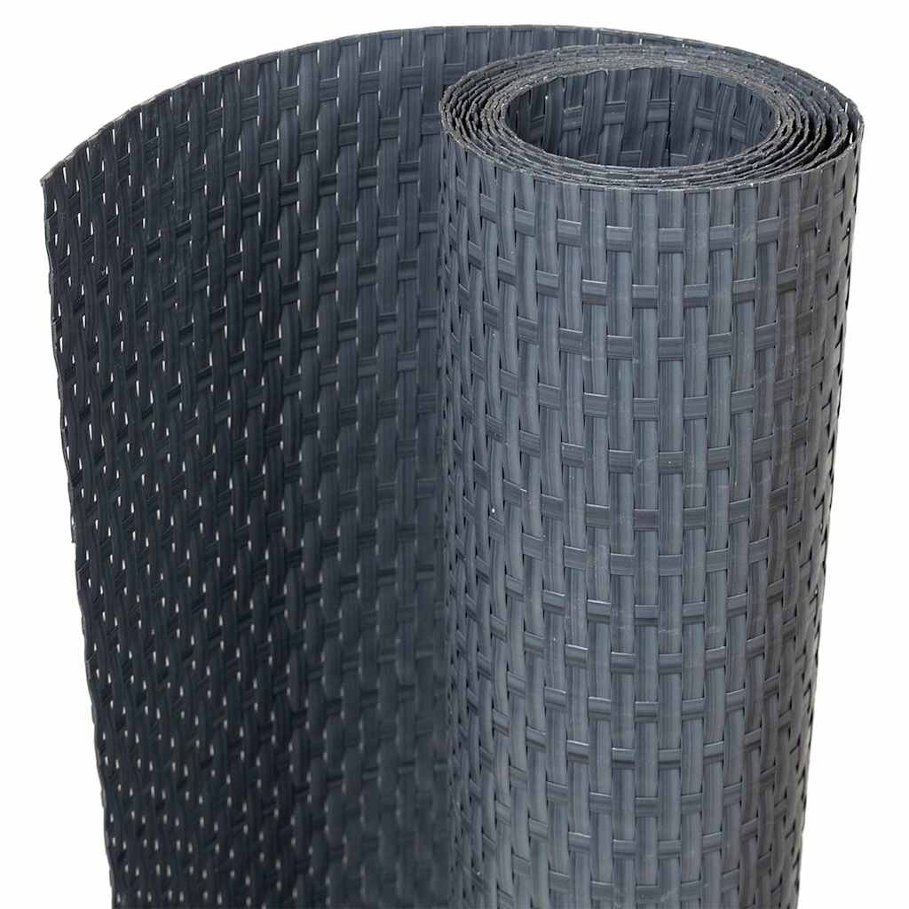 vidaXL antracitszürke polyrattan erkélyparaván 300 x 80 cm