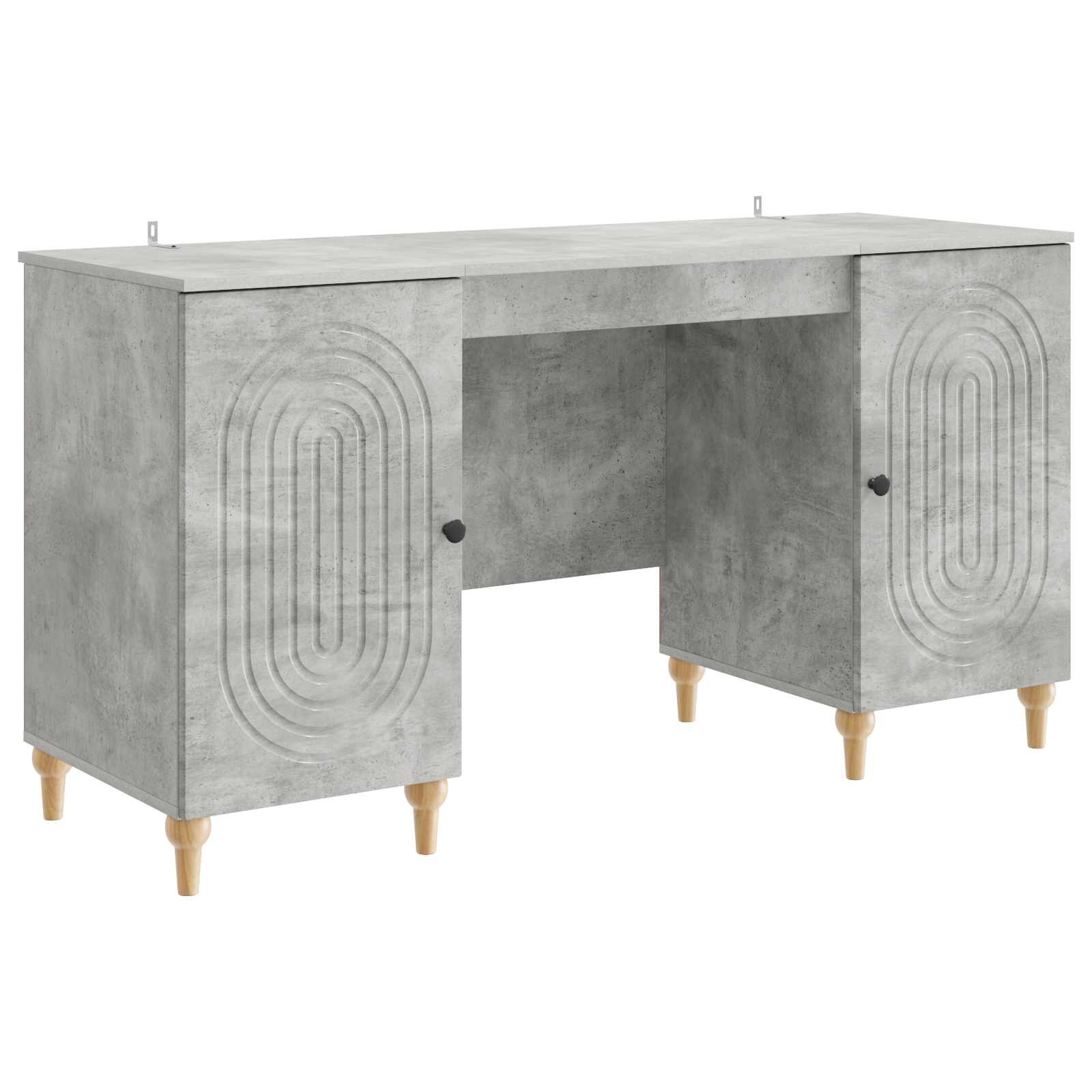 vidaXL Asztal Betonszürke 1425 x 50 x 75 cm Szerelt Fa