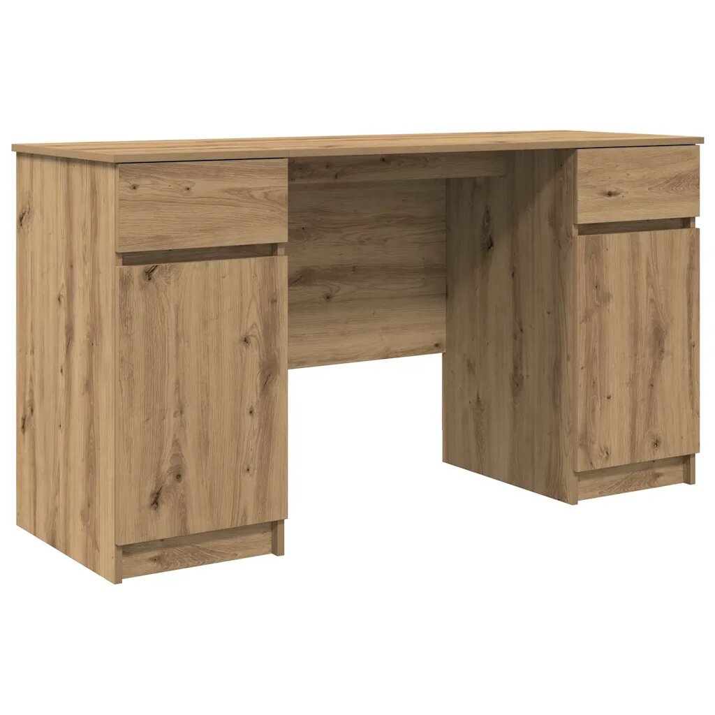 vidaXL Asztal kézműves tölgy Szerelt fa 140 x 49 x 76 cm