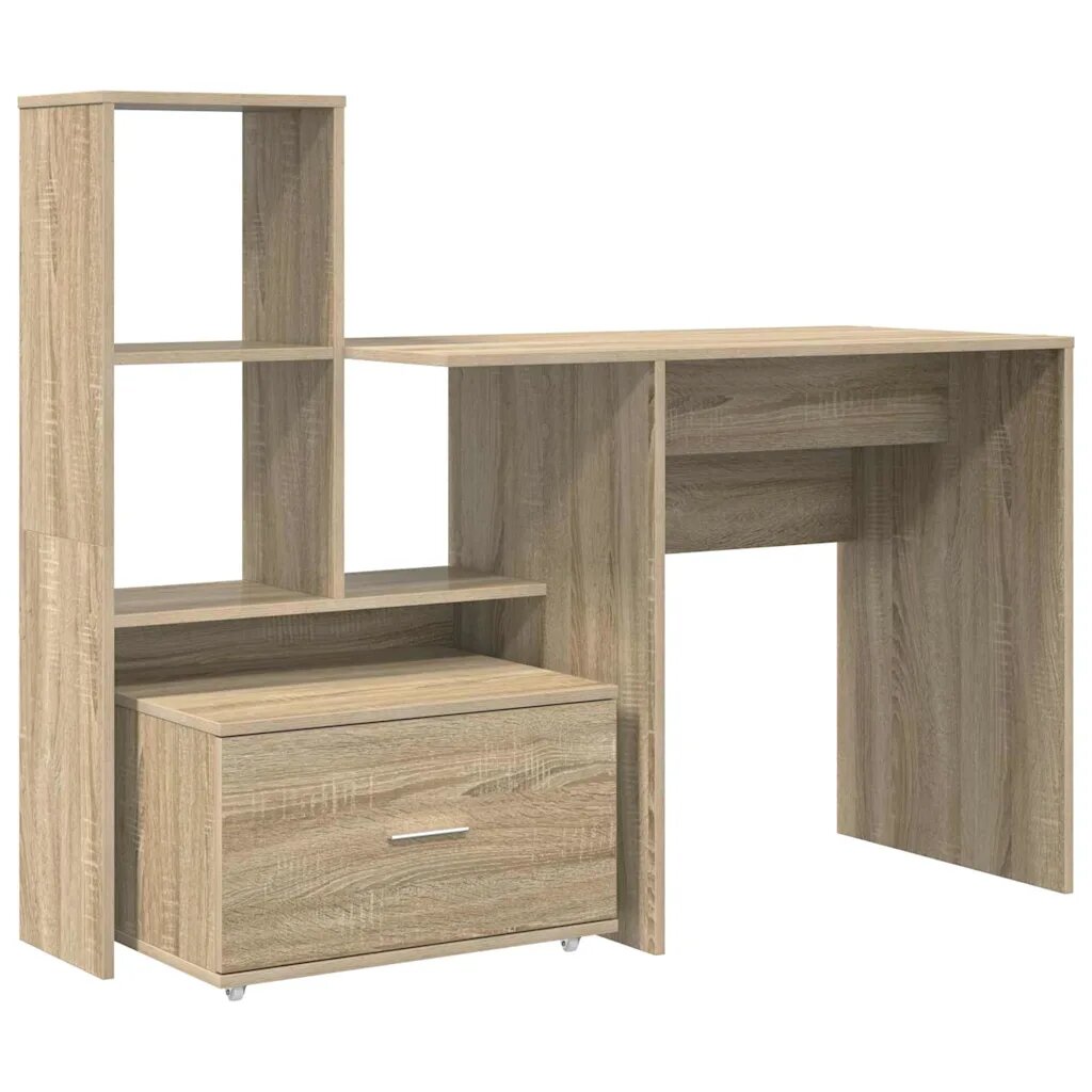 vidaXL Asztal Sonoma tölgy Szerelt Fa 1315 x 50 x 1065 cm