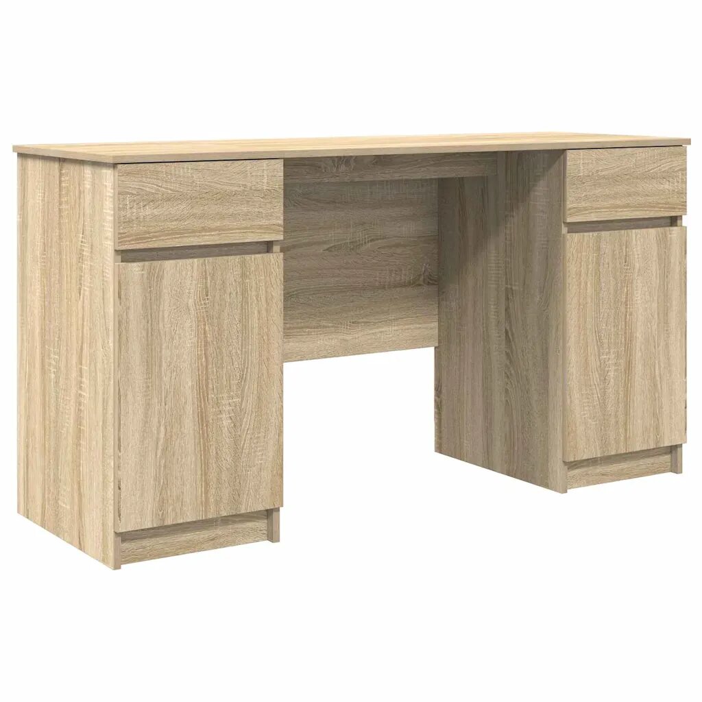 vidaXL Asztal sonoma tölgy Szerelt fa 140 x 49 x 76 cm