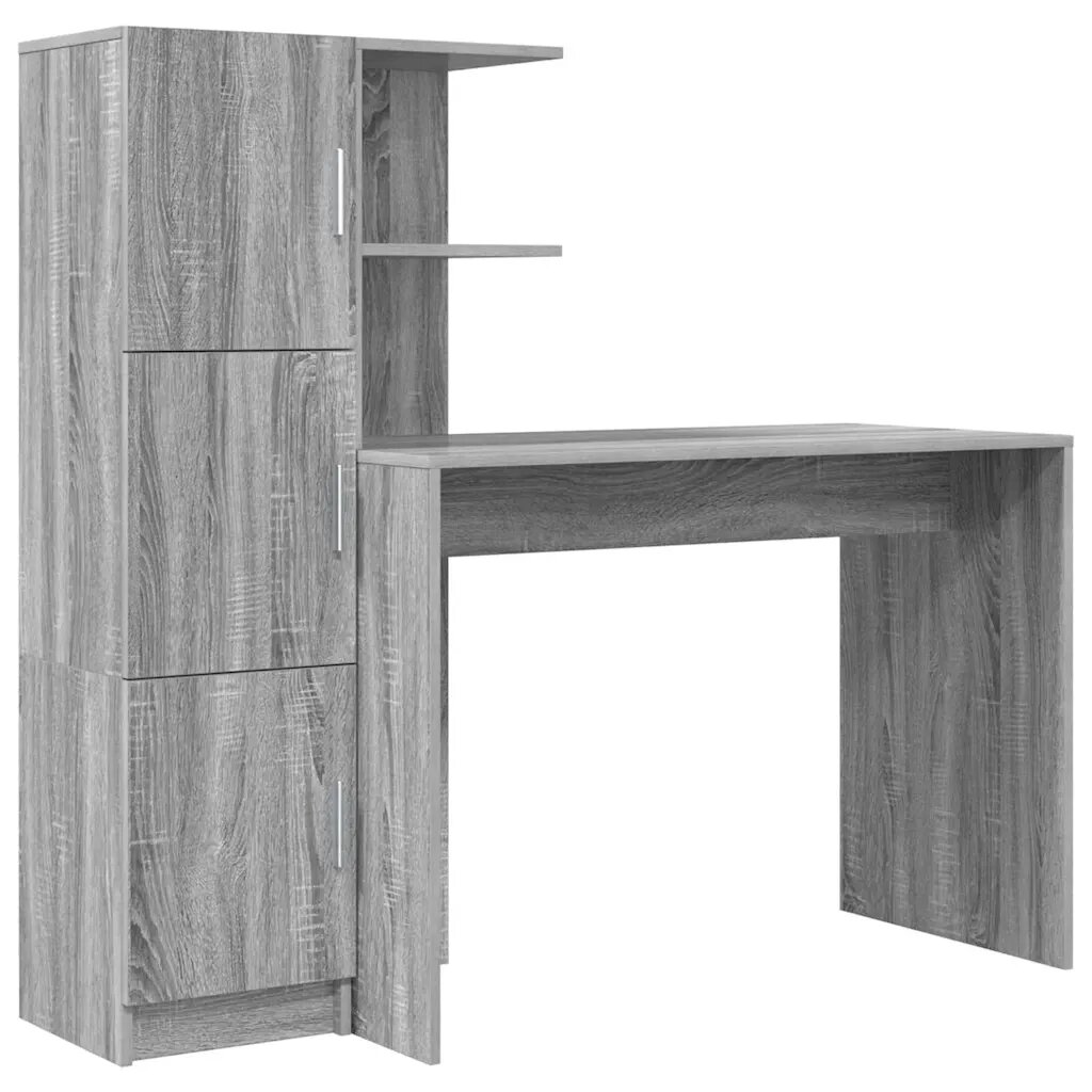vidaXL Asztal Szürke Sonoma 133.5 x 50 x 124 cm 2 db