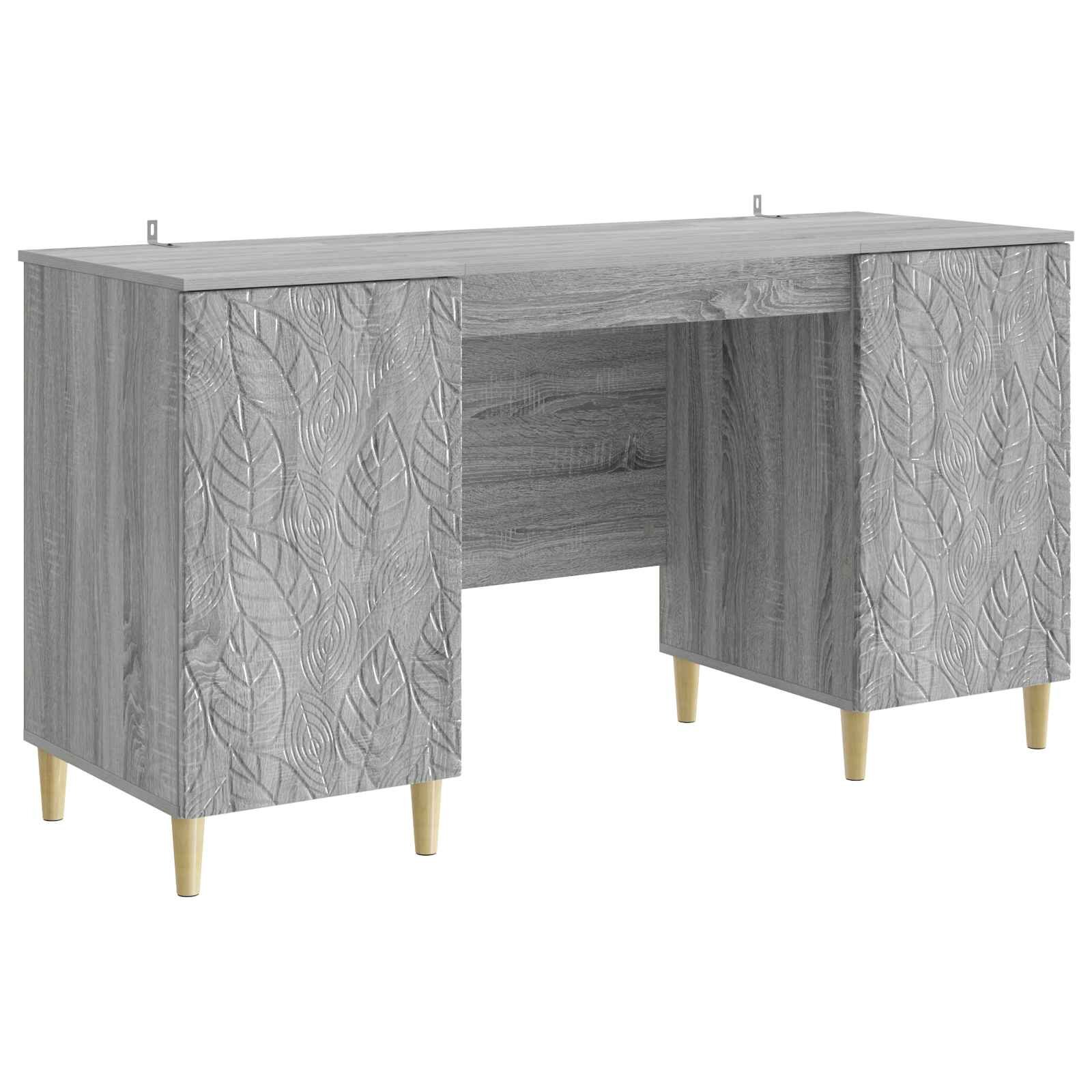 vidaXL Asztal Szürke Sonoma 1425 x 50 x 75 cm Szerelt Fa