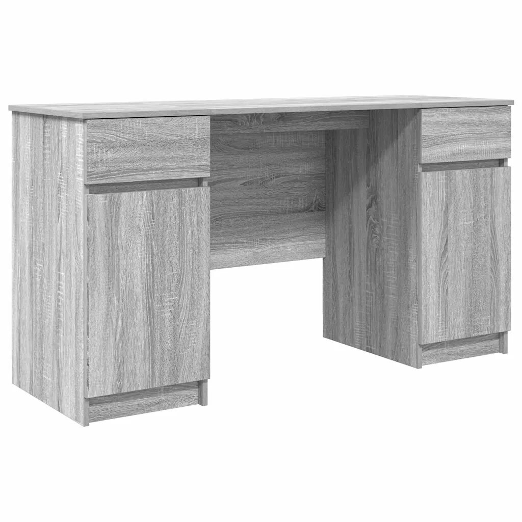 vidaXL Asztal Szürke sonoma Szerelt fa 140 x 49 x 76 cm