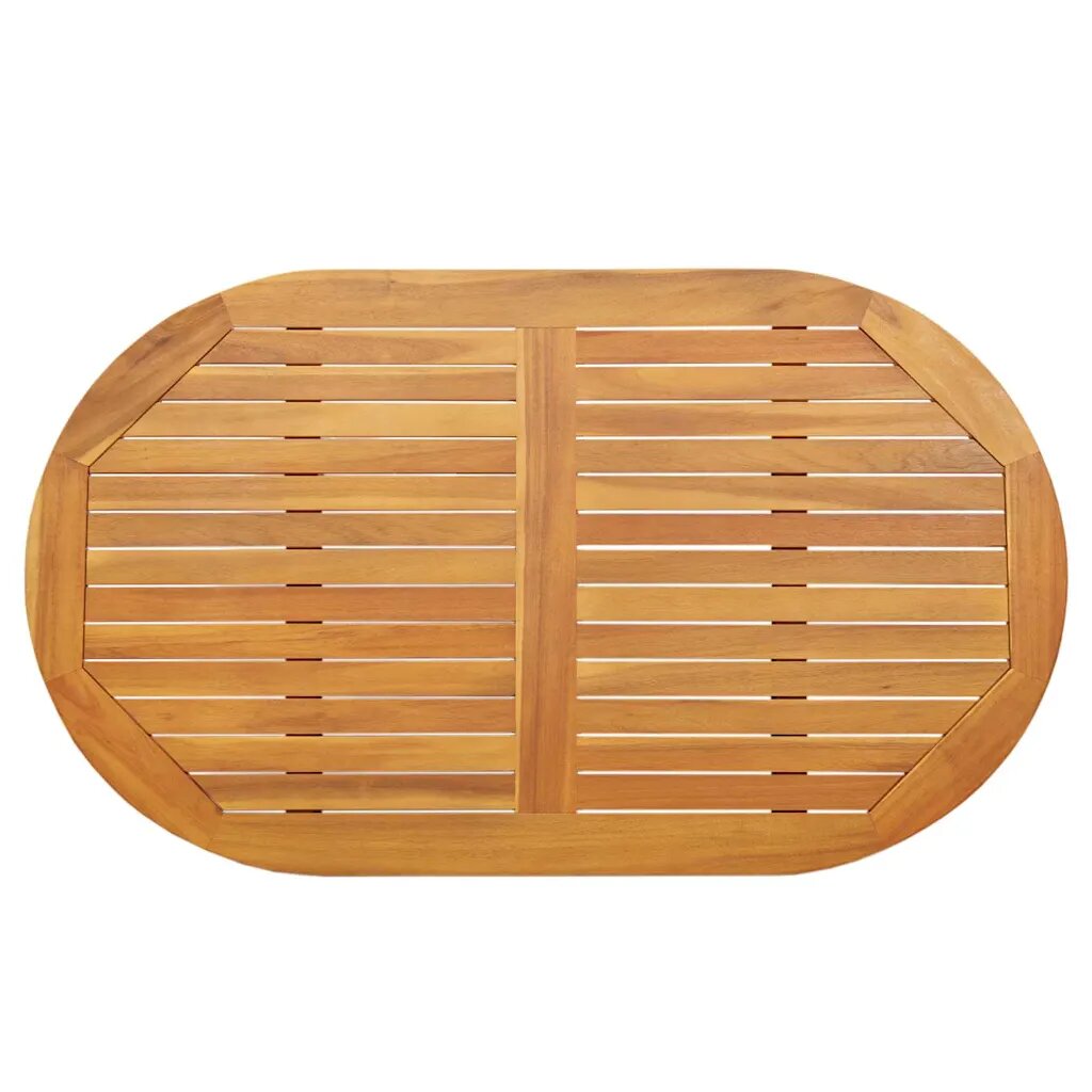 vidaXL Asztallap 120 x 70 x 2 cm Tömör Akácfa Olaj Természetes