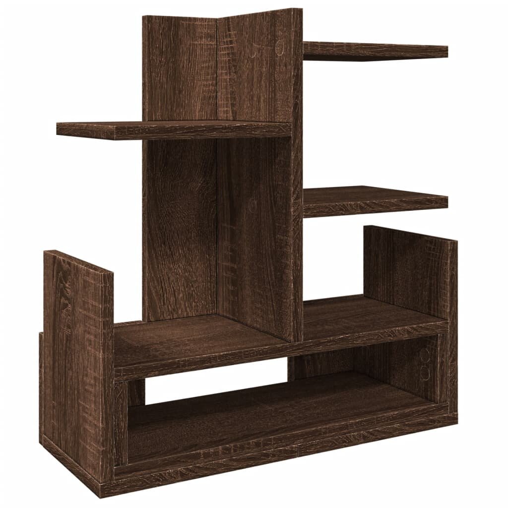 vidaXL barna tölgy színű szerelt fa asztali szervező 49 x 20 x 525 cm