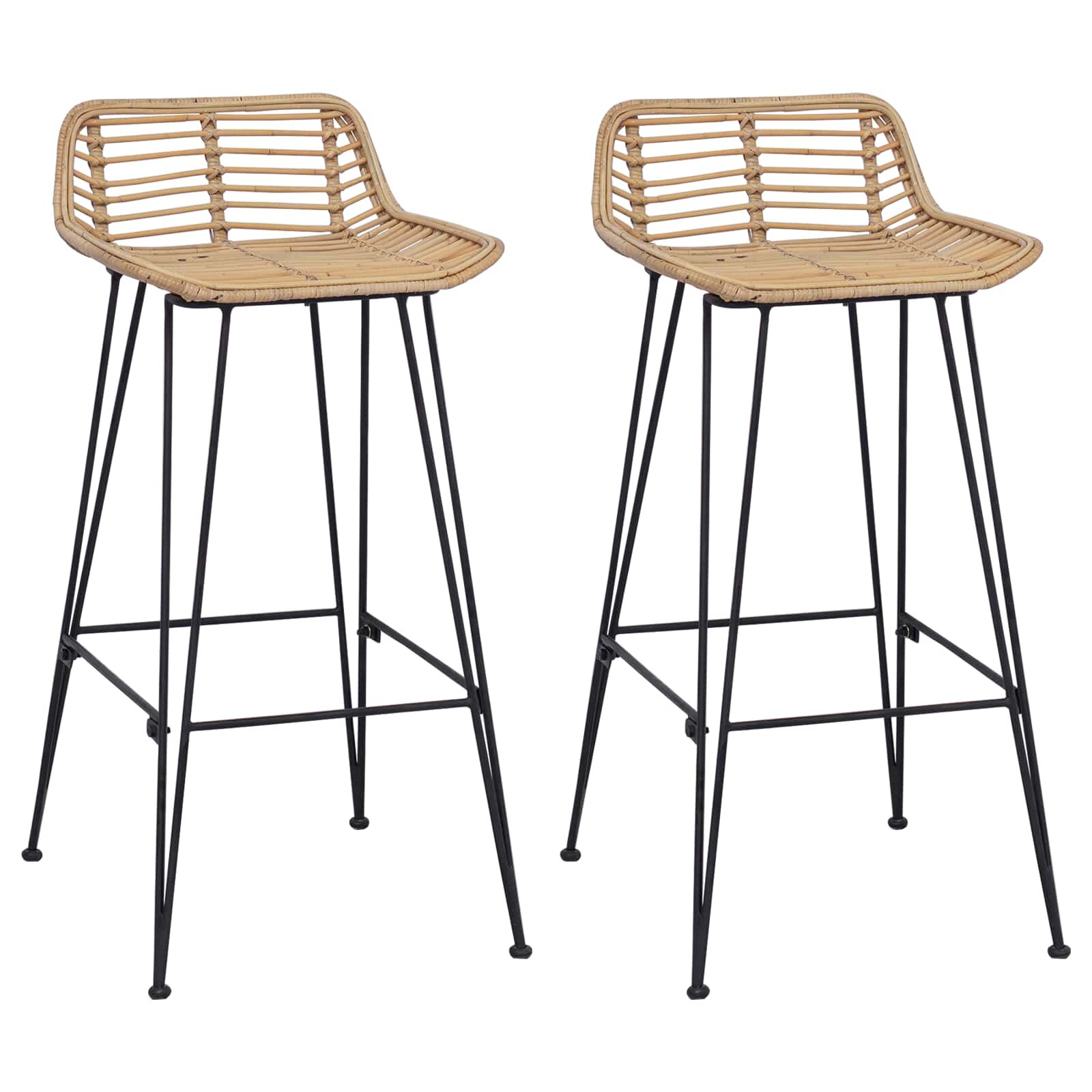 vidaXL Bárszék 44 x 46 x 91 cm Rudas Vas Dia 10mm