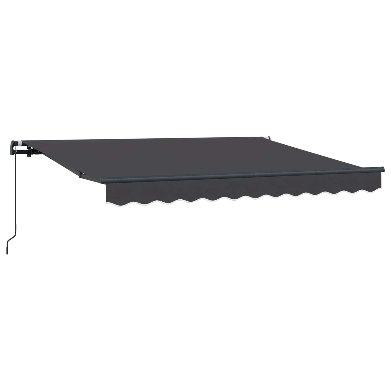 vidaXL Behúzható napellenző Antracit 250 x 200 cm szövet