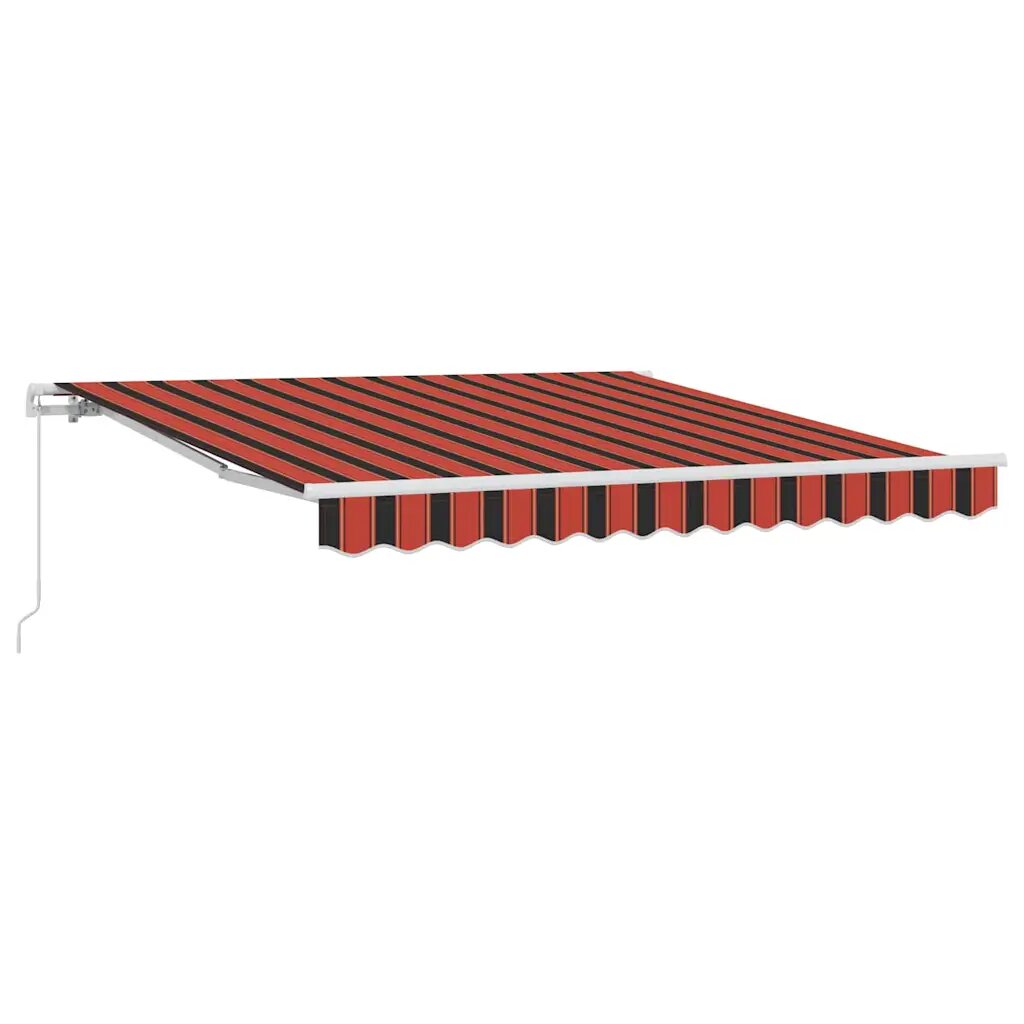 vidaXL Behúzható napellenző Narancs és Barna 350 x 250 cm