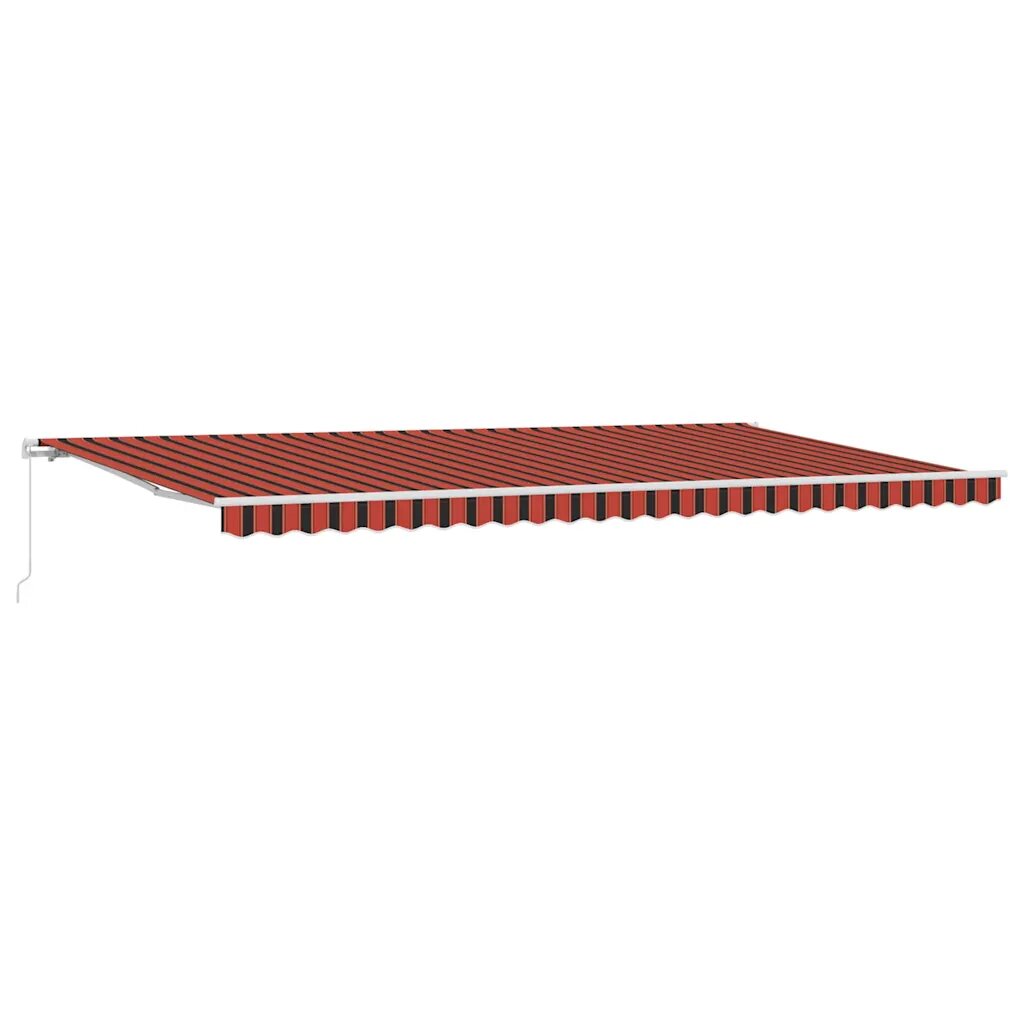 vidaXL Behúzható napellenző Narancs és Barna 600 × 300 cm