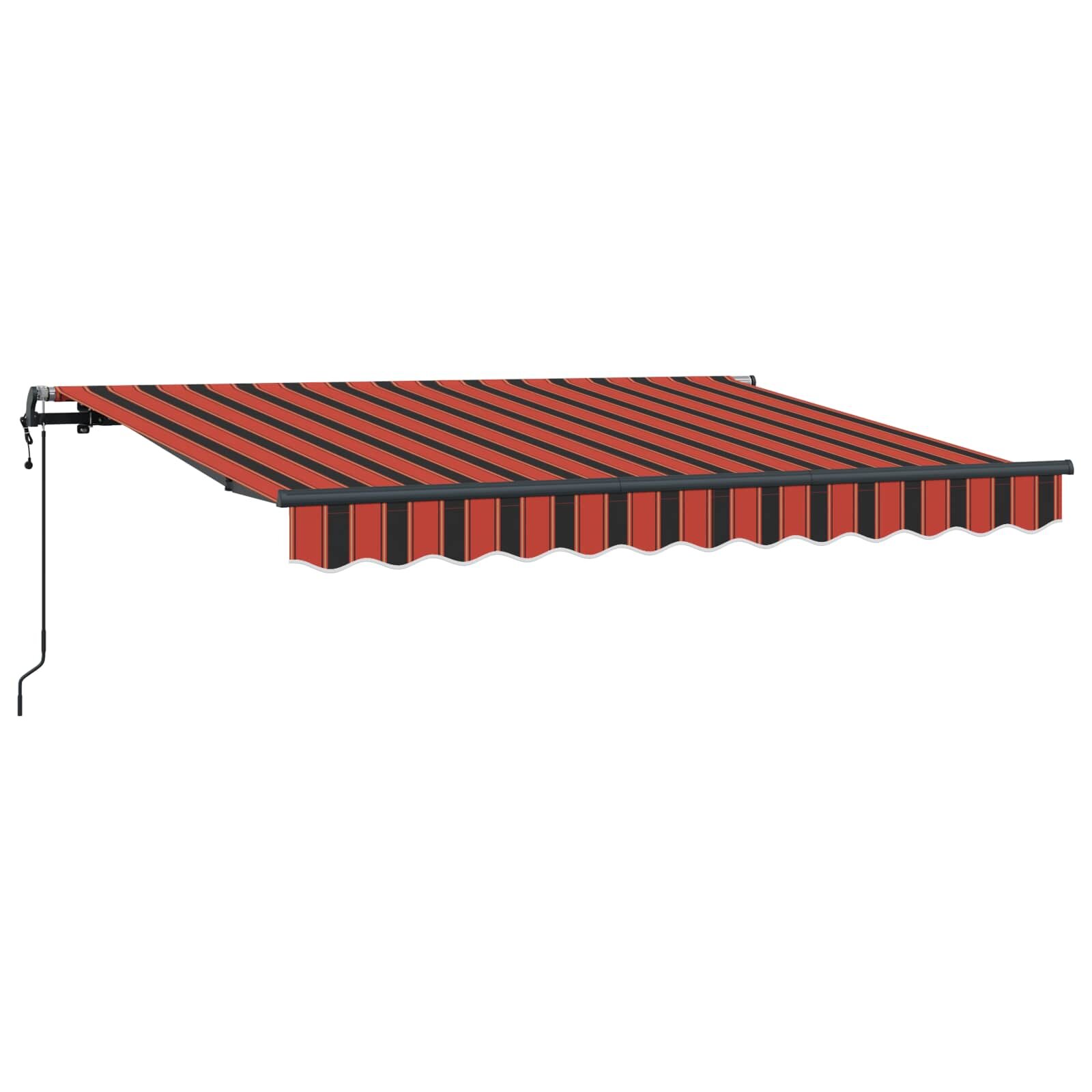 vidaXL Behúzható napellenző Narancssárga 250 x 200 cm szövet