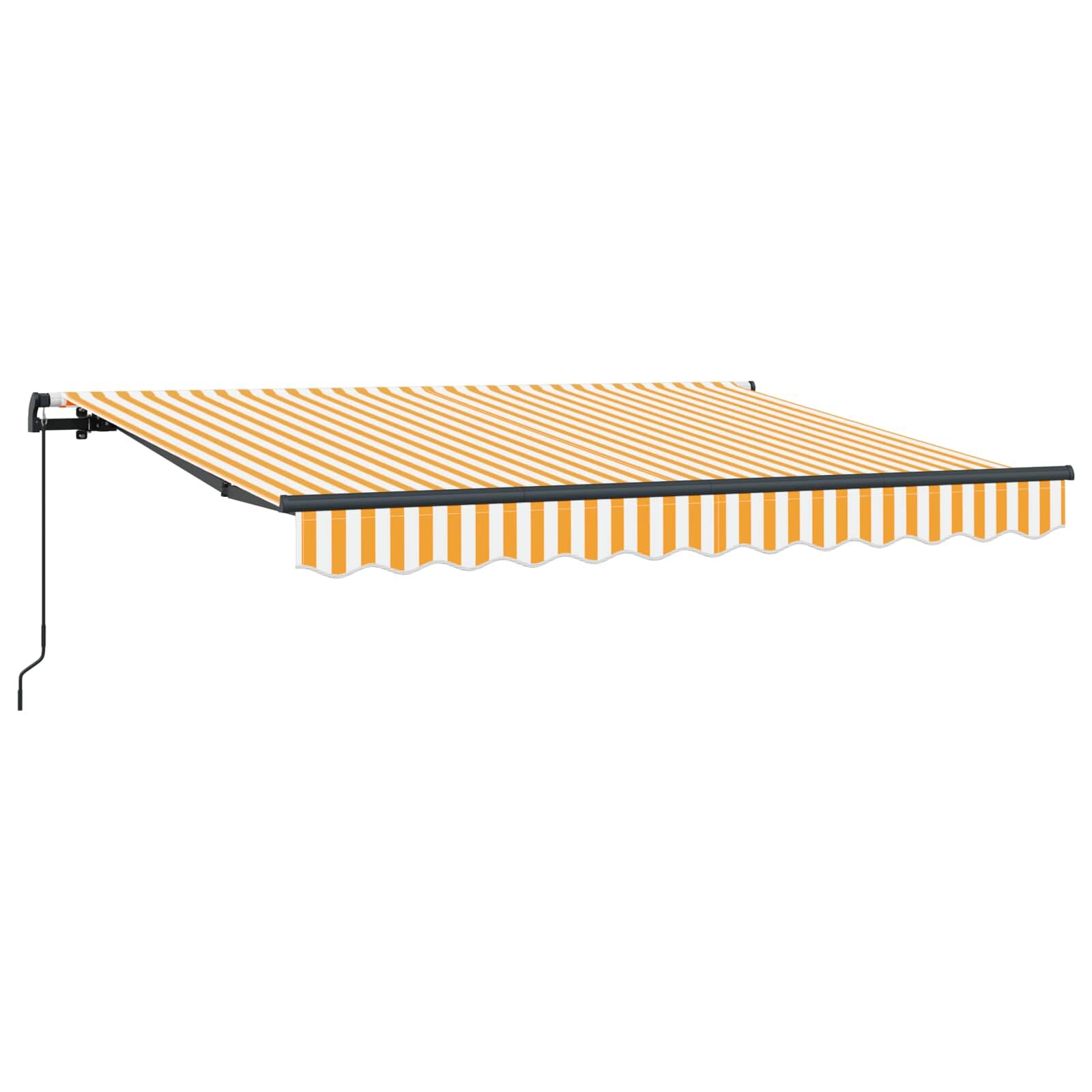 vidaXL Behúzható napellenző Sárga 250 x 200 cm szövet