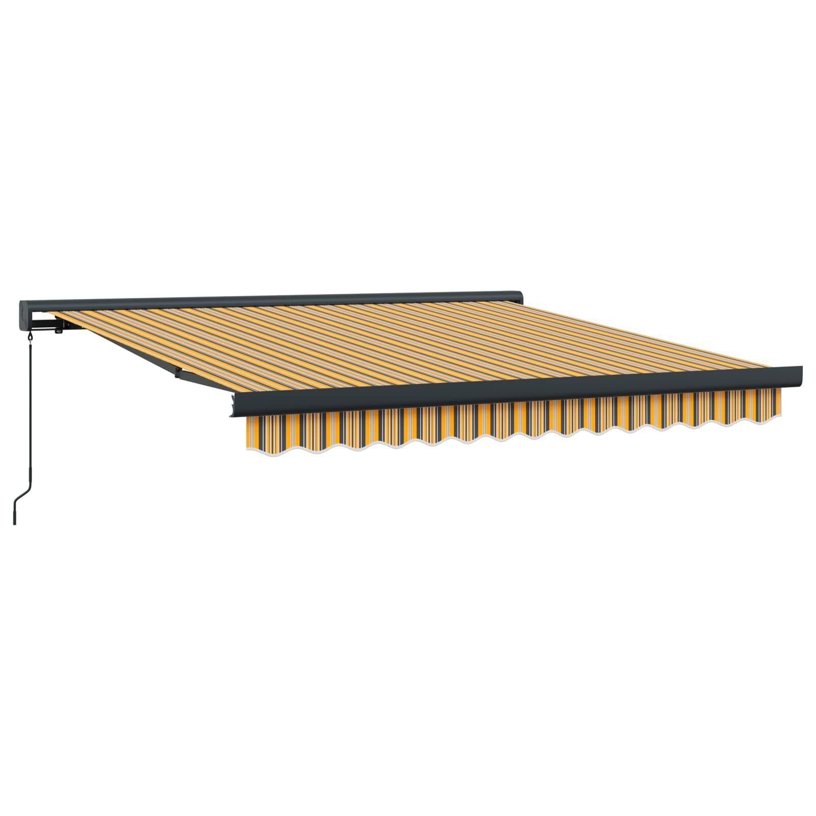vidaXL Behúzható napellenző Sokszínű 350 x 250 cm Vászon és Alumínium