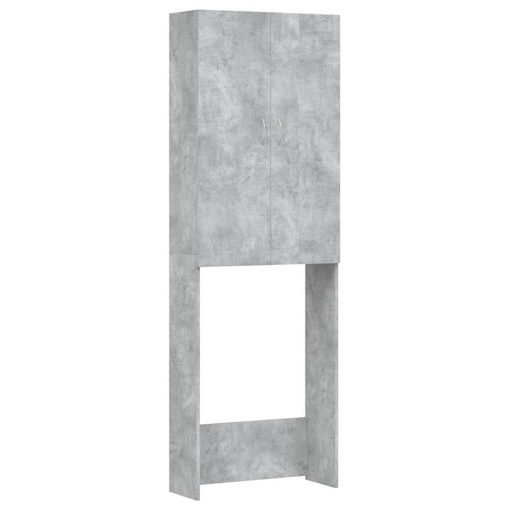 vidaXL betonszürke mosógépszekrény 64 x 255 x 190 cm