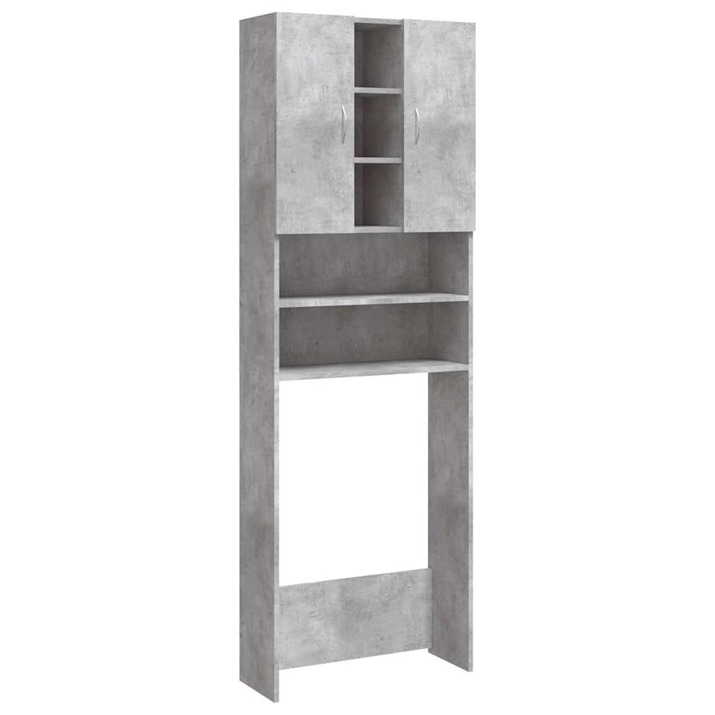 vidaXL betonszürke mosógépszekrény 64 x 255 x 190 cm