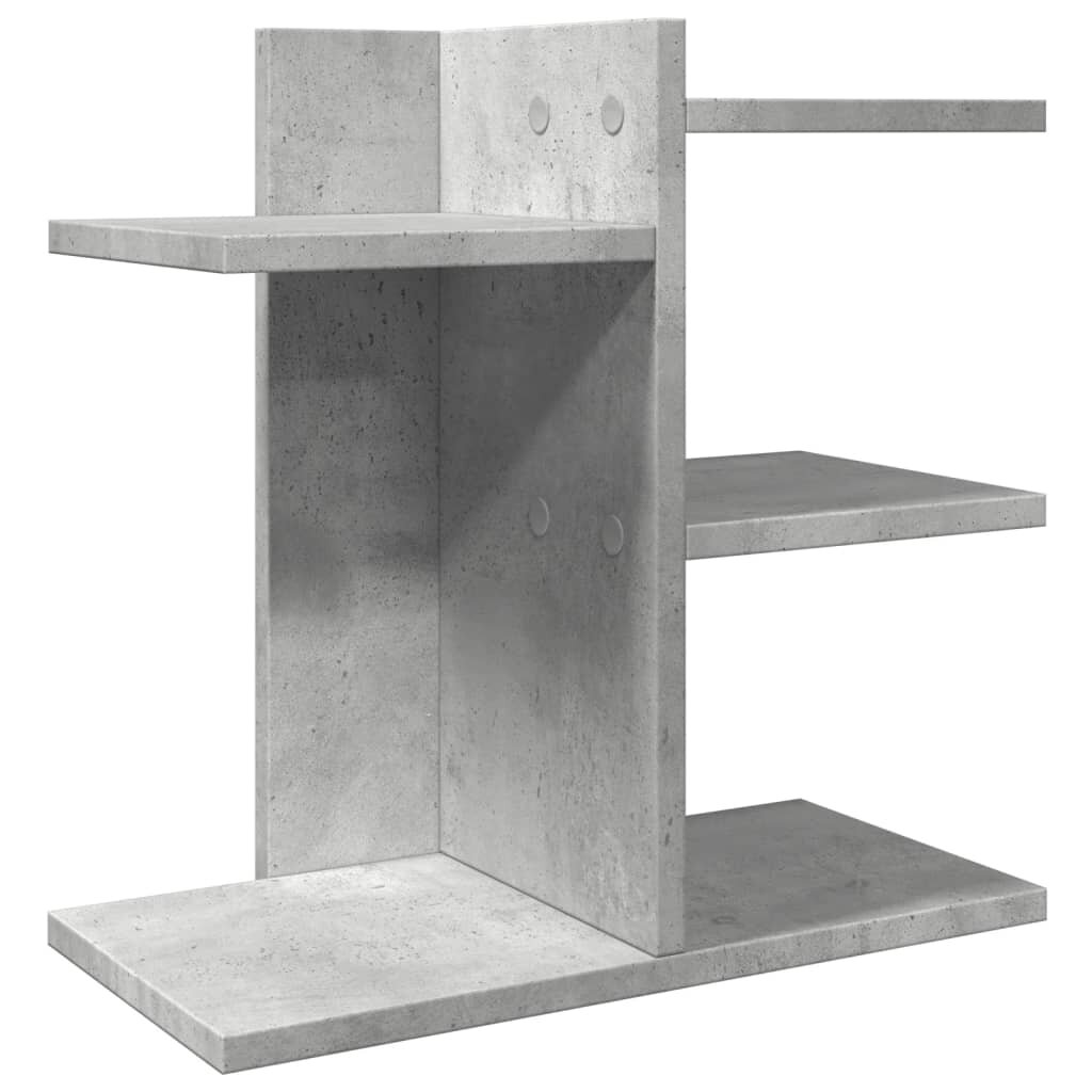 vidaXL betonszürke szerelt fa asztali szervező 42 x 215 x 42 cm