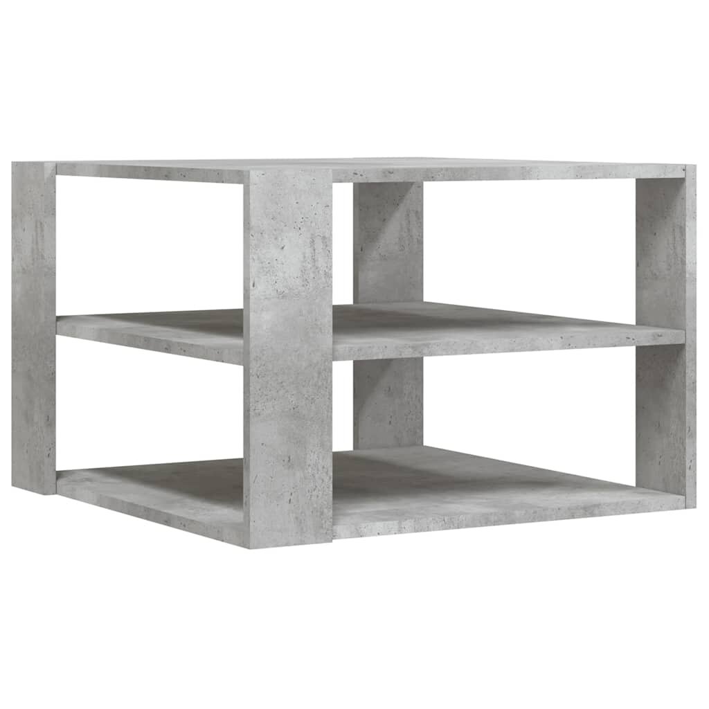 vidaXL betonszürke szerelt fa dohányzóasztal 58 x 58 x 40 cm