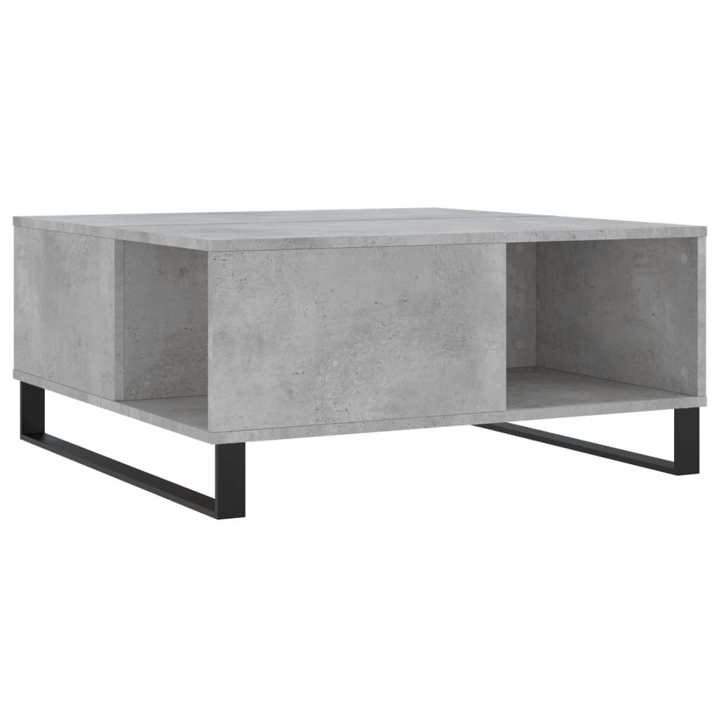 vidaXL betonszürke szerelt fa dohányzóasztal 80x80x365 cm