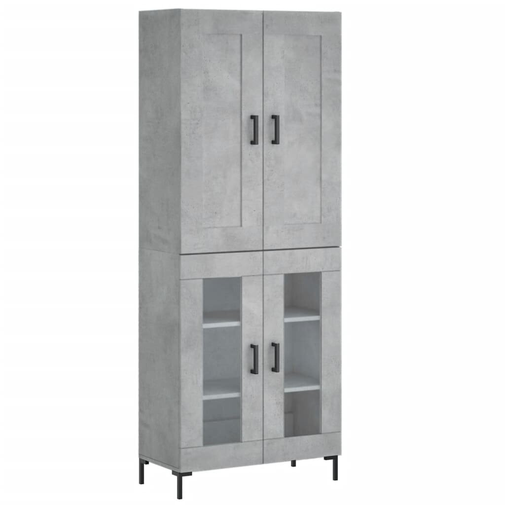 vidaXL betonszürke szerelt fa magasszekrény 695 x 34 x 180 cm