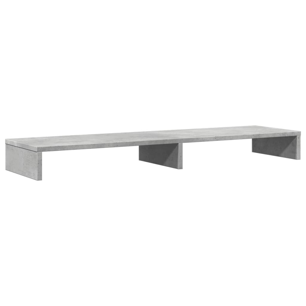 vidaXL betonszürke szerelt fa monitorállvány 100 x 27 x 10 cm