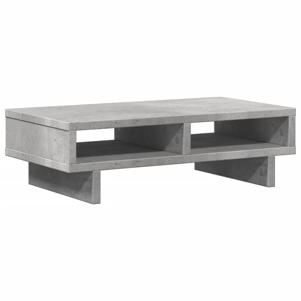 vidaXL betonszürke szerelt fa monitorállvány 50 x 27 x 15 cm