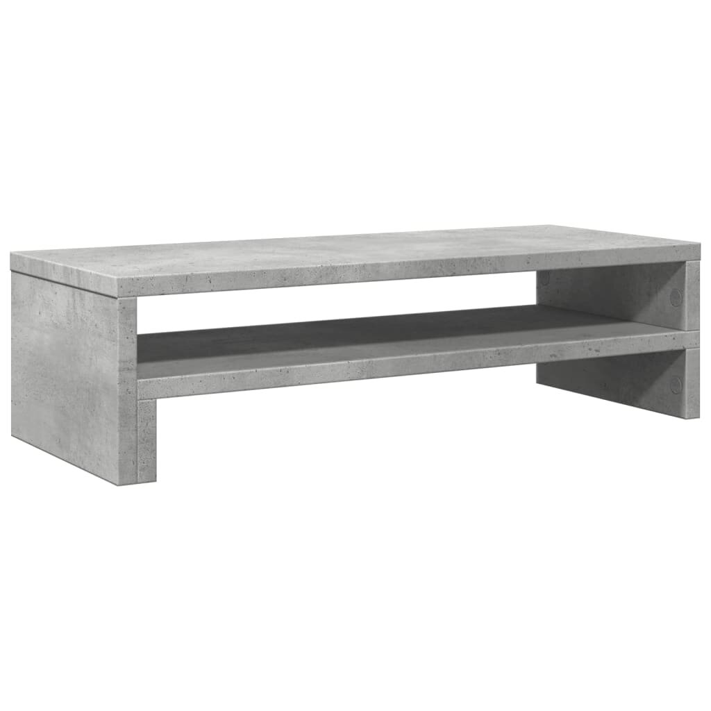vidaXL betonszürke szerelt fa monitorállvány 54 x 22 x 15 cm