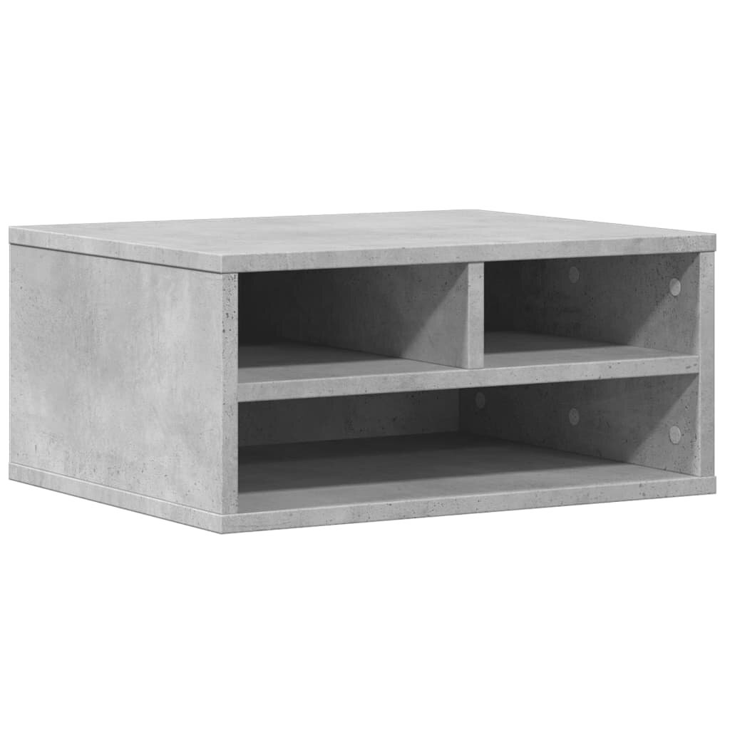 vidaXL betonszürke szerelt fa nyomtatóállvány 49 x 40 x 225 cm