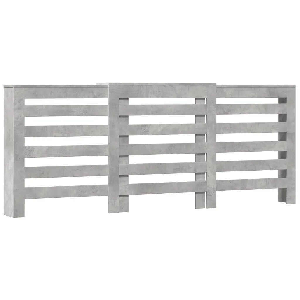 vidaXL betonszürke szerelt fa radiátorburkolat 205 x 215 x 835 cm