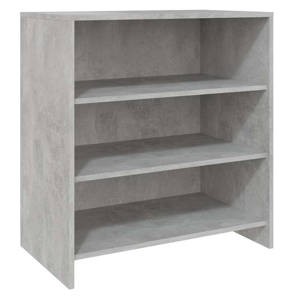 vidaXL betonszürke szerelt fa tálalószekrény 70x405x75 cm