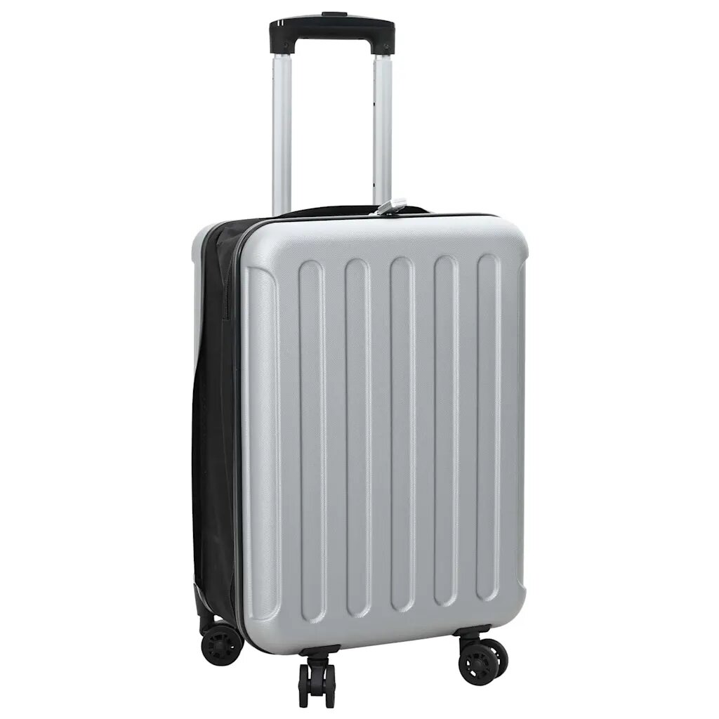vidaXL Bőrönd zárral Ezüst 34 x 23 x 55.5 cm ABS Műanyag