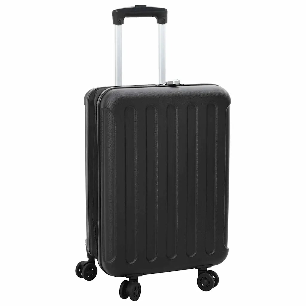 vidaXL Bőrönd zárral Fekete 43 x 27 x 66 cm ABS Műanyag